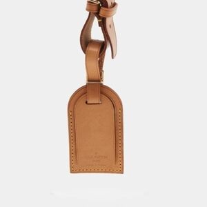 Louis Vuitton Tan Leather Luggage Tag